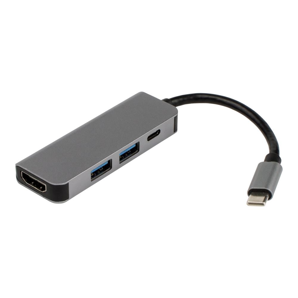 4 в 1 USB Type-C хъб Diva, 2xUSB 3.0, HDMI, Type-C PD | JAR Computers 4 в 1 USB Type-C хъб Diva, 2xUSB 3.0, HDMI, Type-C PD