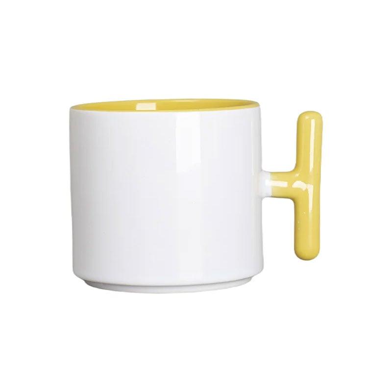 BESTSUB Чаша, керамична, с Т-образна дръжка, 270 ml, бяло-жълта | JAR Computers BESTSUB Чаша, керамична, с Т-образна дръжка, 270 ml, бяло-жълта