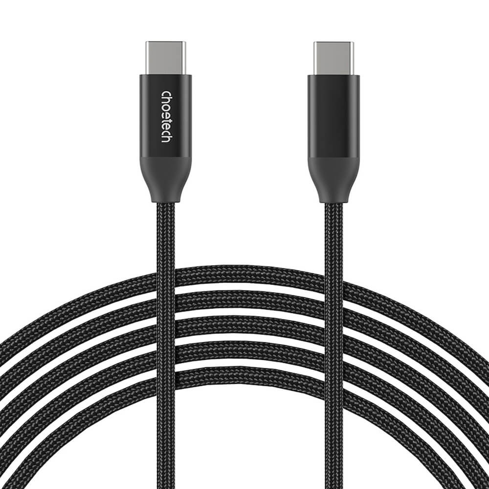 Choetech USB-C to USB-C Cable 240W - кабел с бързо зареждане за устройства с USB-C порт (200 см) (черен) 