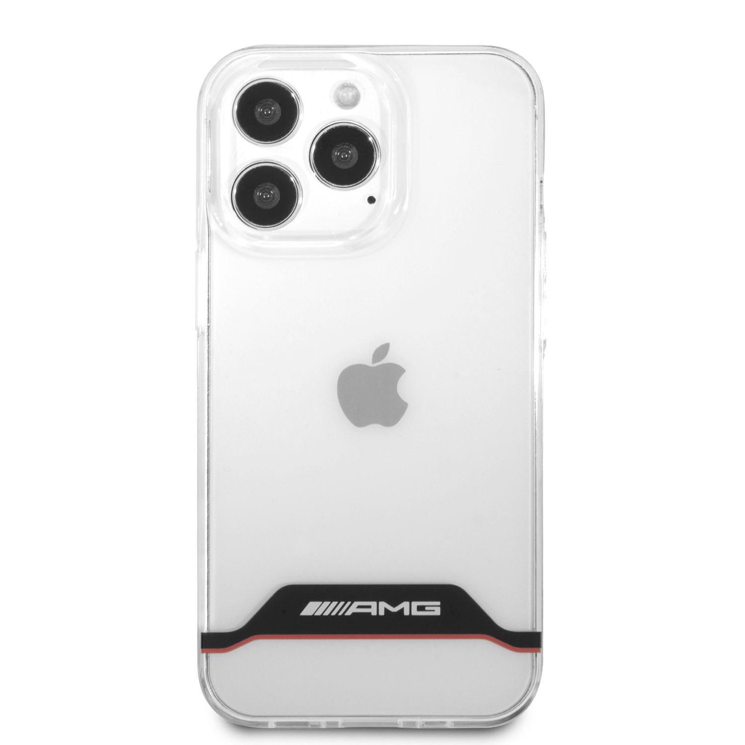 Дизайнерски кейс с висока защита за iPhone 13 Pro Max - AMG Red Stripes Hard Case (прозрачен) | JAR Computers Дизайнерски кейс с висока защита за iPhone 13 Pro Max - AMG Red Stripes Hard Case (прозрачен)