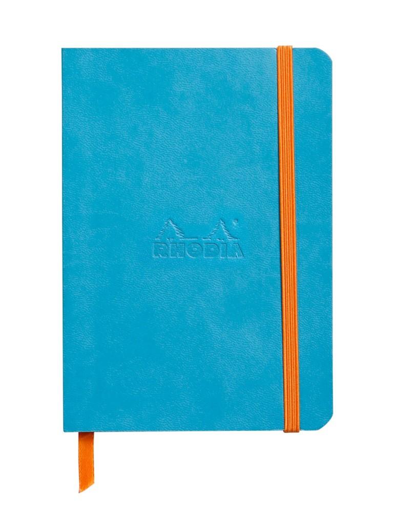 Джобен бележник RHODIA Rhodiarama, A6, 72 л., редове, хартия шамоа 90 г, меки PU корици, тюркоазен | JAR Computers Джобен бележник RHODIA Rhodiarama, A6, 72 л., редове, хартия шамоа 90 г, меки PU корици, тюркоазен
