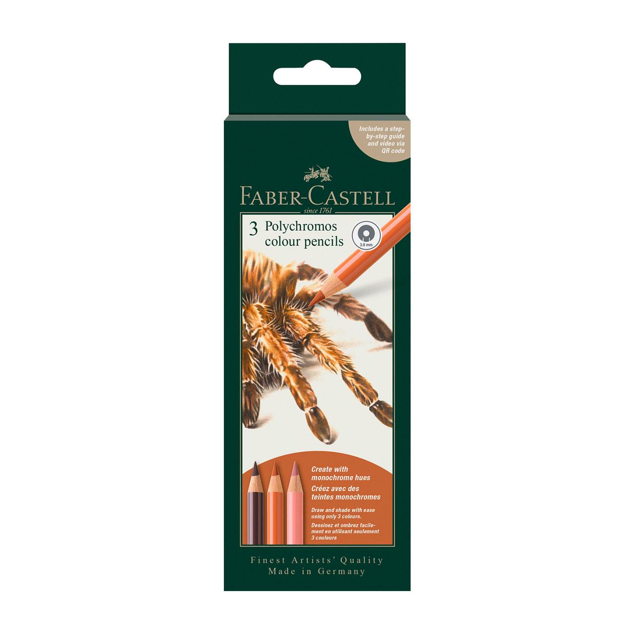 Faber-Castell Моливи Polychromos Паяк, 3 цвята