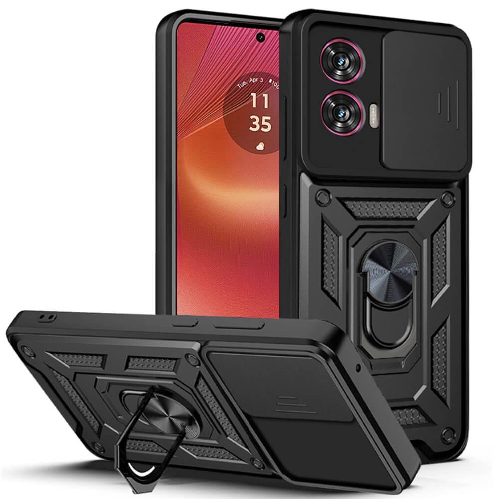 Хибриден удароустойчив кейс с пръстен против изпускане за Motorola Edge 50 Fusion - Techsuit CamShield Case (черен) | JAR Computers Хибриден удароустойчив кейс с пръстен против изпускане за Motorola Edge 50 Fusion - Techsuit CamShield Case (черен)