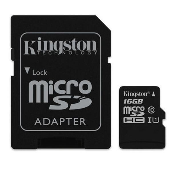 Карта памет 16GB + SD преходник - Kingston microSDHC Card 16GB (клас 10) | JAR Computers Карта памет 16GB + SD преходник - Kingston microSDHC Card 16GB (клас 10)