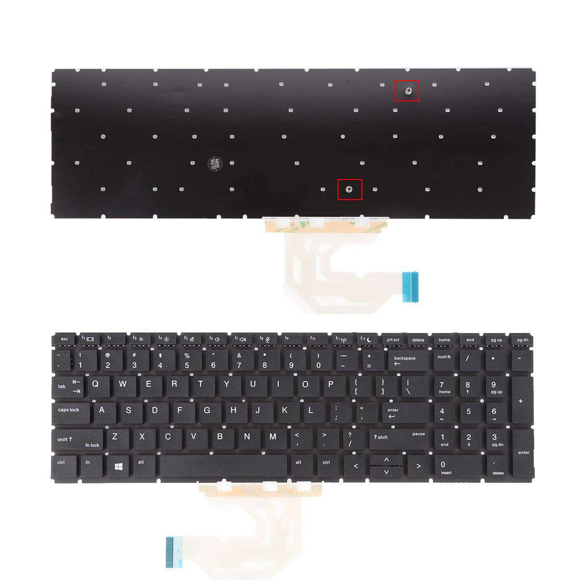 Клавиатура за лаптоп HP ProBook 450 G6 455 G6 450R G6 450 G7 Черна Без Рамка (Малък Ентър) / Black Without Frame US  | JAR Computers Клавиатура за лаптоп HP ProBook 450 G6 455 G6 450R G6 450 G7 Черна Без Рамка (Малък Ентър) / Black Without Frame US