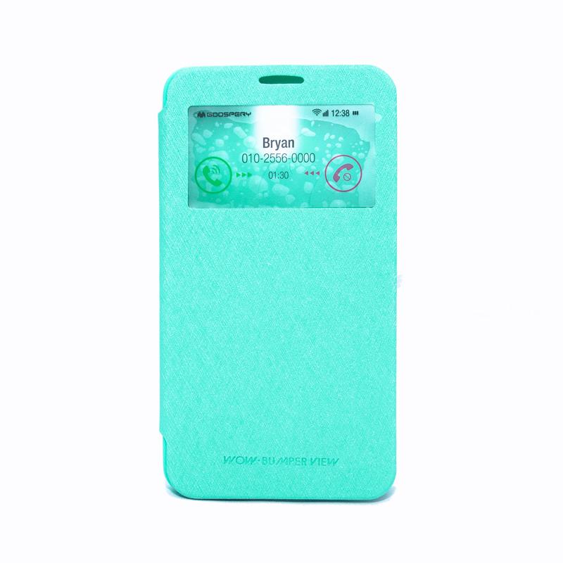 Кожен калъф, тип портфейл за Samsung Galaxy Note 3 N9005 - Mercury Goospery Wow Bumper View Case (зелен) | JAR Computers Кожен калъф, тип портфейл за Samsung Galaxy Note 3 N9005 - Mercury Goospery Wow Bumper View Case (зелен)