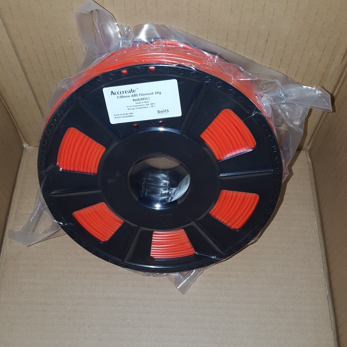 Консуматив за 3D принтер, ABS, 1.0 кг, 3.0 мм, Red / 485C