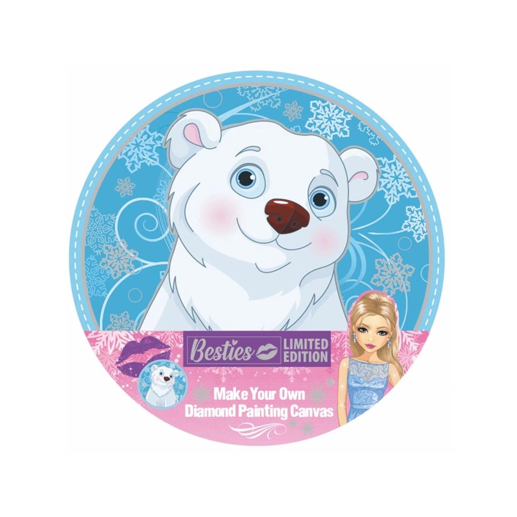 Moxy Платно за рисуване с мъниста Besties - Мечка, кръгло, 30 cm | JAR Computers Moxy Платно за рисуване с мъниста Besties - Мечка, кръгло, 30 cm