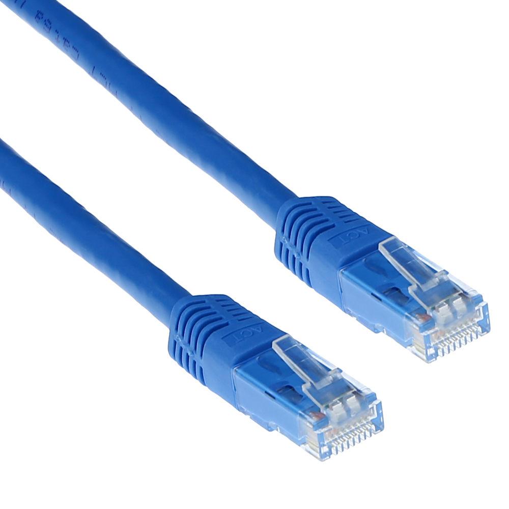 Мрежов пач кабел ACT U/UTP, CAT 6, RJ-45 - RJ-45, 10.0 m, Медни проводници, Син, Булк опаковка | JAR Computers Мрежов пач кабел ACT U/UTP, CAT 6, RJ-45 - RJ-45, 10.0 m, Медни проводници, Син, Булк опаковка