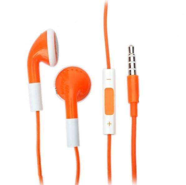 Слушалки с микрофон и управление за звука за iPhone, iPad, iPod - Earphone Co. (оранжеви) | JAR Computers Слушалки с микрофон и управление за звука за iPhone, iPad, iPod - Earphone Co. (оранжеви)