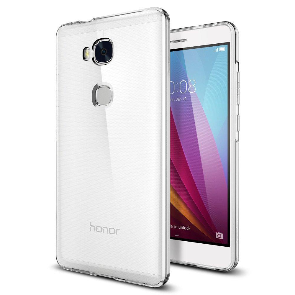 Тънък качествен термополиуретанов кейс за Huawei Honor 5X (прозрачен) - Spigen Liquid Crystal Case | JAR Computers Тънък качествен термополиуретанов кейс за Huawei Honor 5X (прозрачен) - Spigen Liquid Crystal Case