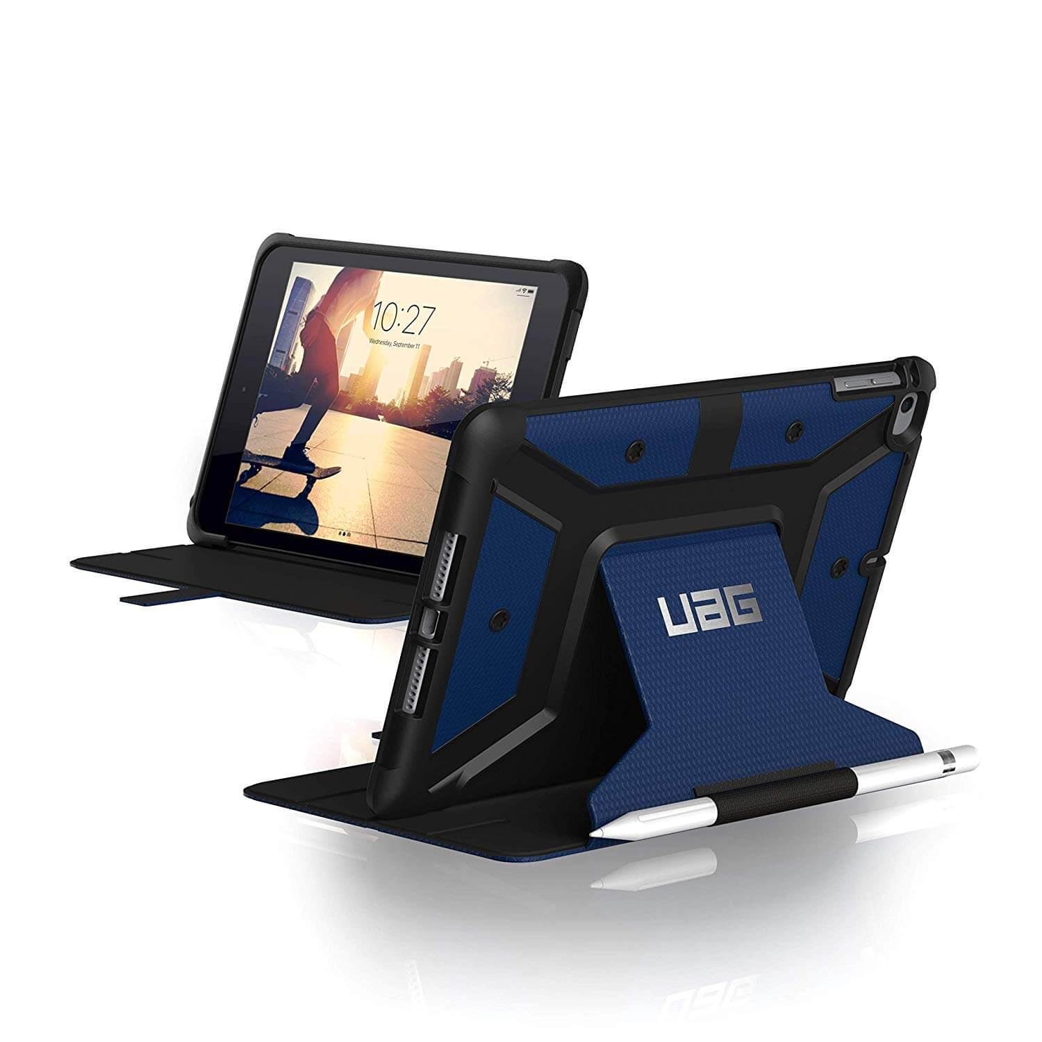 Удароустойчив хибриден кейс от най-висок клас за iPad Mini 5 (2019) - Urban Armor Gear Metropolis Folio Case (син-черен) | JAR Computers Удароустойчив хибриден кейс от най-висок клас за iPad Mini 5 (2019) - Urban Armor Gear Metropolis Folio Case (син-черен)