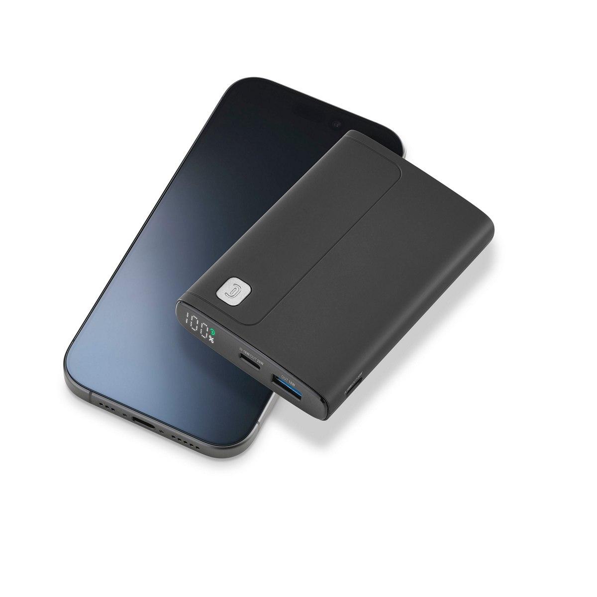 Външна батерия ELITE 10000 mAh PD 20W LED дисплей черна