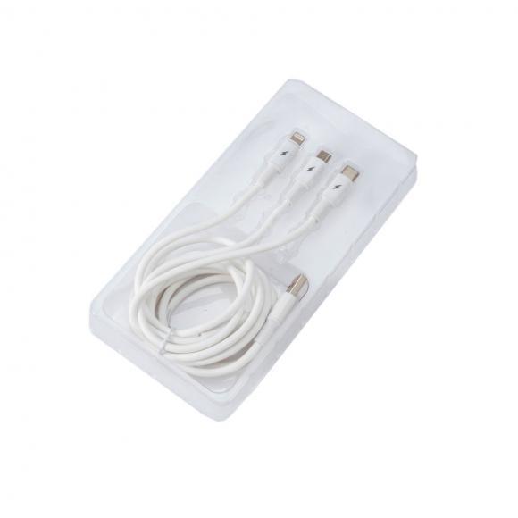 CABLE Yourz M21 3in1 Android+Lightning+Type C White