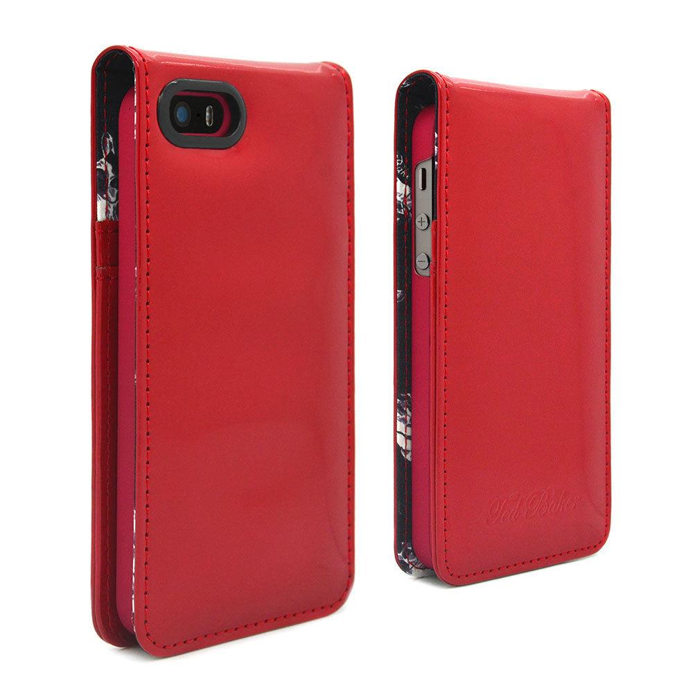 Дизайнерски кожен флип кей за iPhone SE, iPhone 5S, iPhone 5 - Proporta Ted Baker Patent Leather Flip Case (червен) | JAR Computers Дизайнерски кожен флип кей за iPhone SE, iPhone 5S, iPhone 5 - Proporta Ted Baker Patent Leather Flip Case (червен)