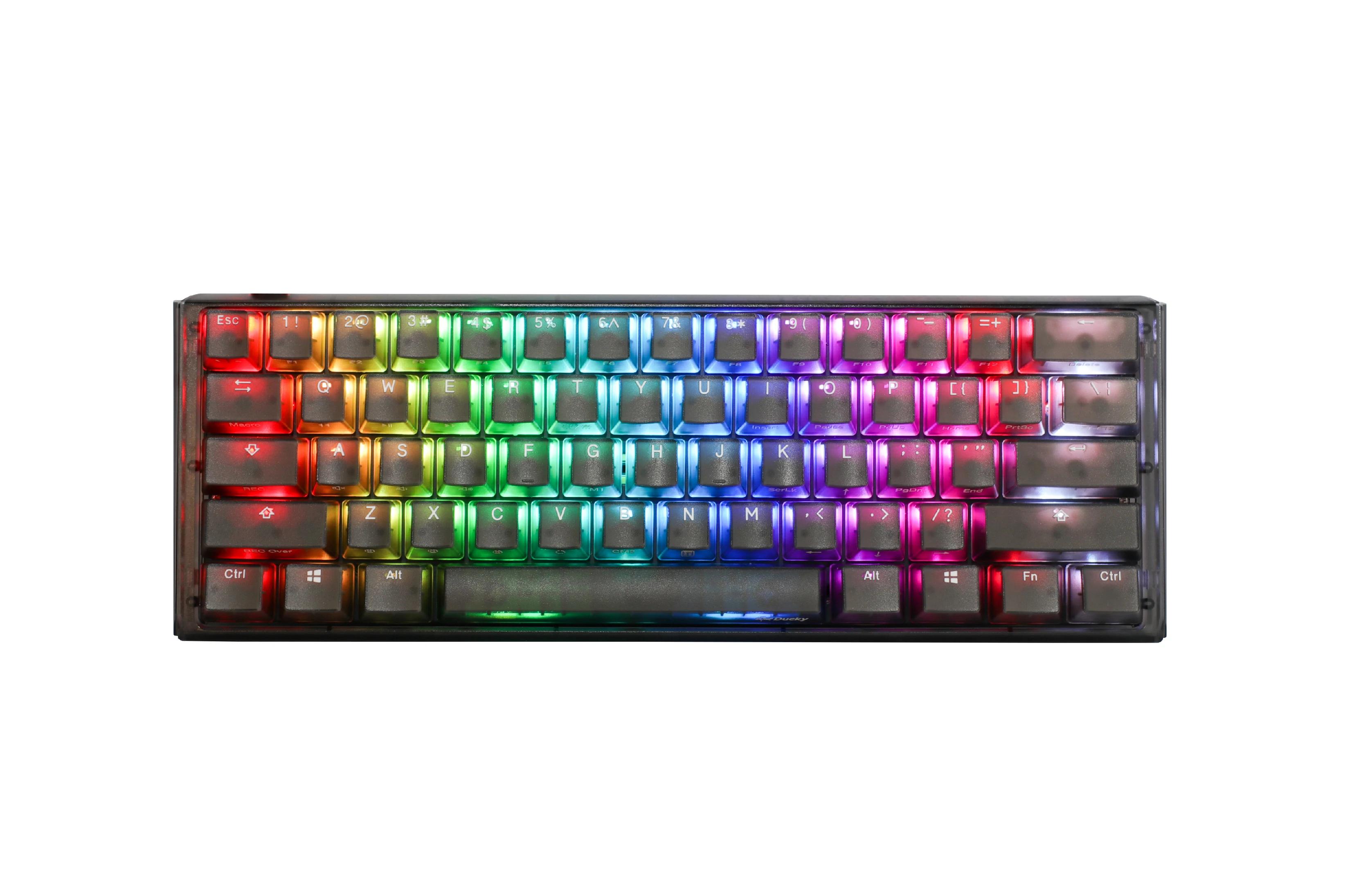 Ducky професионална геймърска механична клавиатура Professional Gaming Mechanical Keyboard One 3 Mini Aura Black - Cherry MX RGB Brown [Tactile]