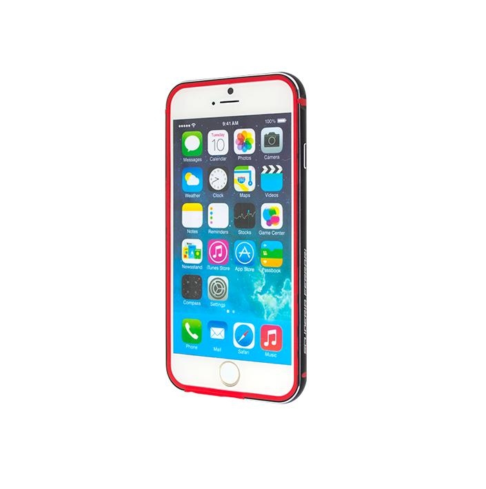 Алуминиев бъмпер за iPhone 6S, iPhone 6 - Ferrari Racing Bumper Aluminium (черен-червен) | JAR Computers Алуминиев бъмпер за iPhone 6S, iPhone 6 - Ferrari Racing Bumper Aluminium (черен-червен)