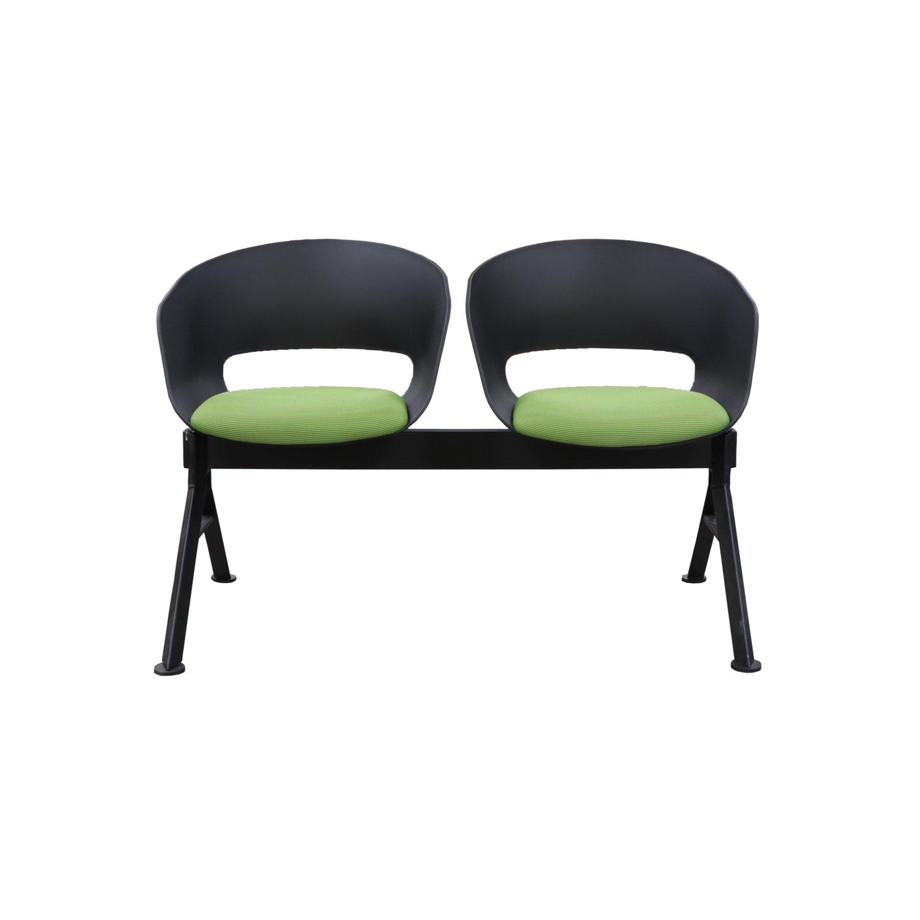 Посетителска пейка RFG Silvi Black, с 2 места, метална основа, 118 х 68 х 74 cm, зелена