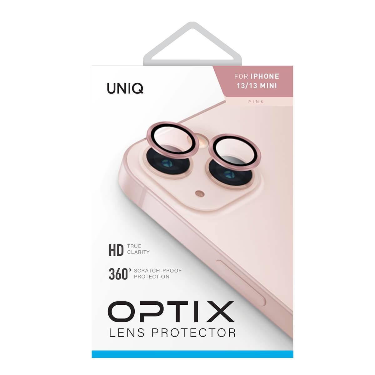 Предпазни стъклени лещи за камерата на iPhone 13, iPhone 13 mini - Uniq Optix Camera Tempered Glass Lens Protector (розов) | JAR Computers Предпазни стъклени лещи за камерата на iPhone 13, iPhone 13 mini - Uniq Optix Camera Tempered Glass Lens Protector (розов)