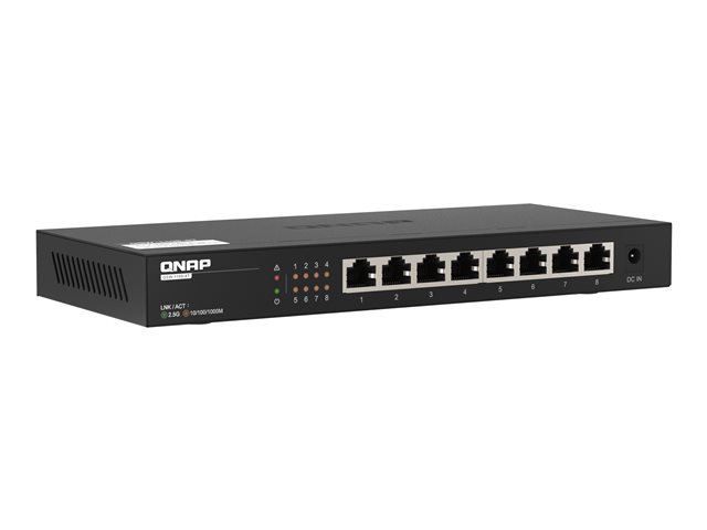 QNAP QSW-1108-8T 8 port 2.5Gbps auto negotiation 2.5G/1G/100M unmanaged switch | JAR Computers QNAP QSW-1108-8T 8 port 2.5Gbps auto negotiation 2.5G/1G/100M unmanaged switch