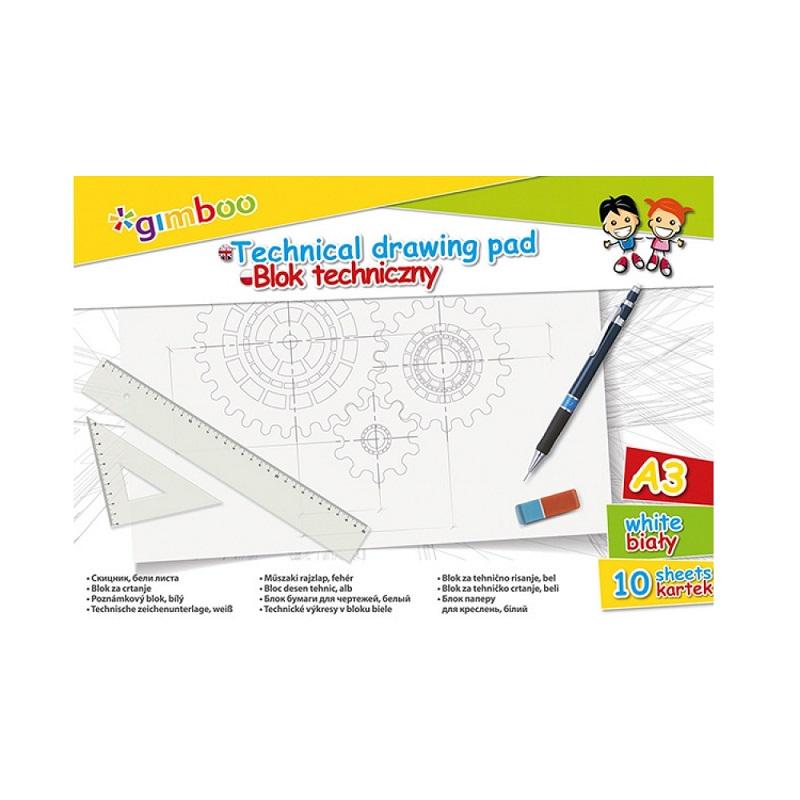 Скицник Gimboo, A3, 150 г/кв.м., 10 л. | JAR Computers Скицник Gimboo, A3, 150 г/кв.м., 10 л.