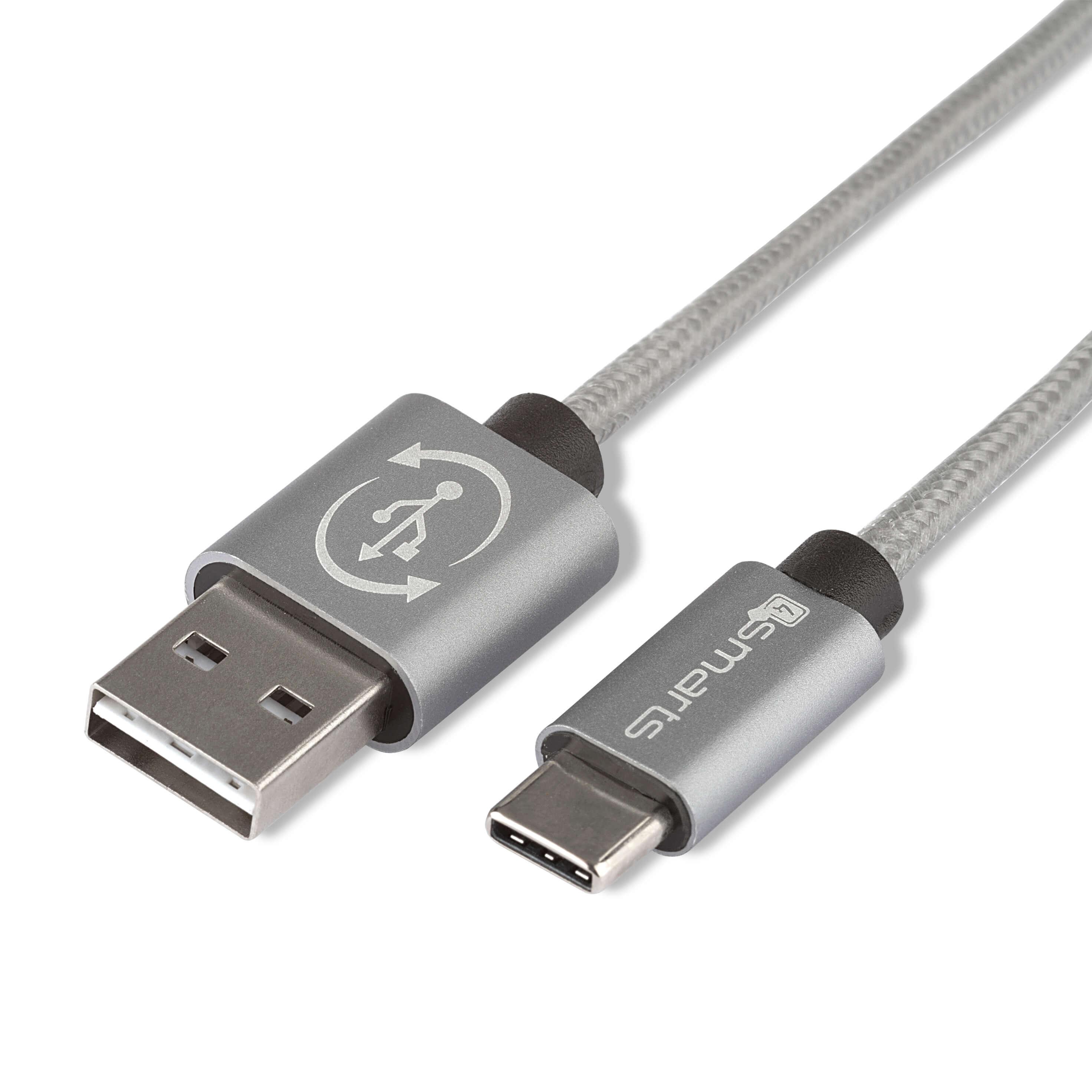 USB към USB-C кабел за устройства с USB-C порт (200 см.) - 4smarts RapidCord FlipPlug USB-C Data Cable | JAR Computers USB към USB-C кабел за устройства с USB-C порт (200 см.) - 4smarts RapidCord FlipPlug USB-C Data Cable
