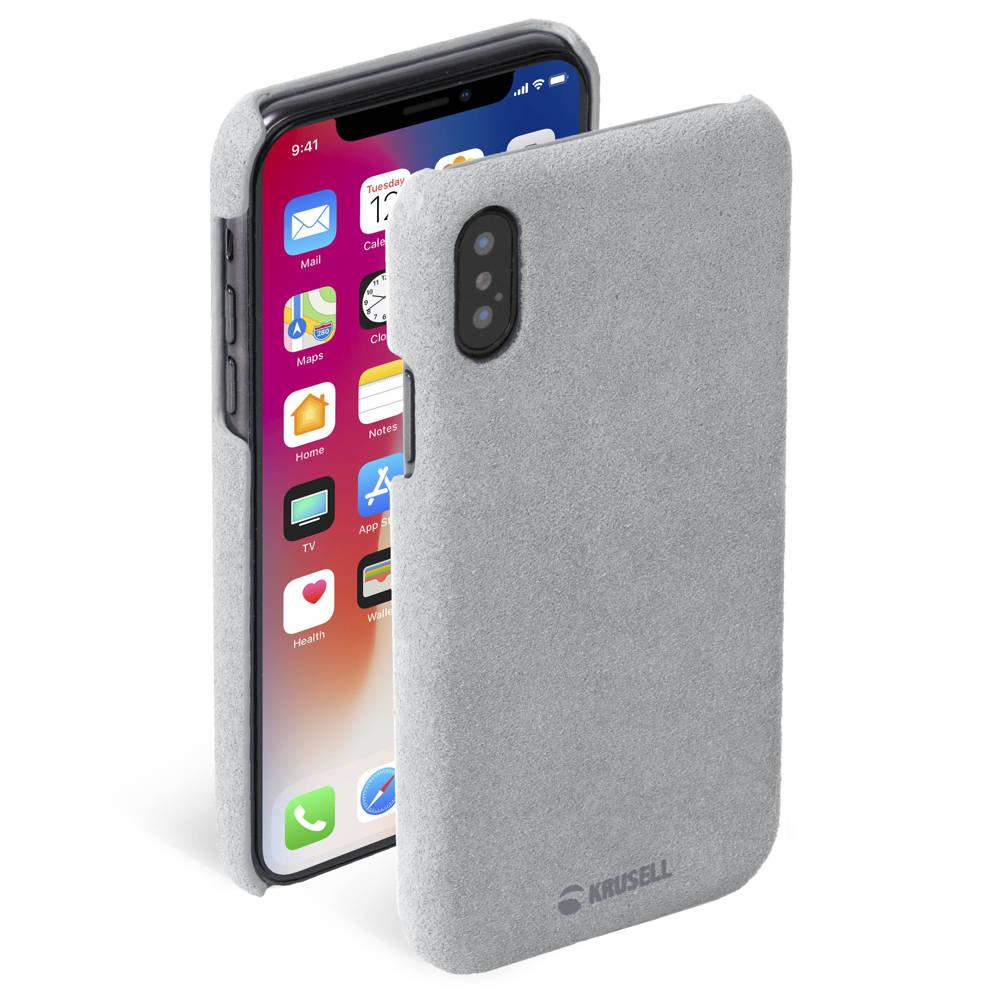 Велурен кейс за iPhone XS, iPhone X - Krusell Broby Cover Case (сив) | JAR Computers Велурен кейс за iPhone XS, iPhone X - Krusell Broby Cover Case (сив)