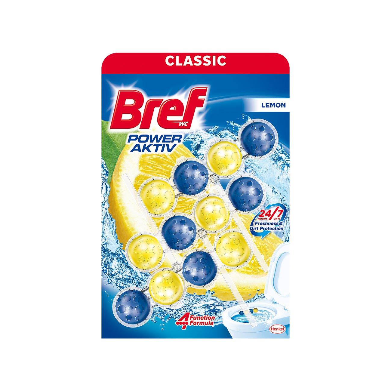 Ароматизатор за тоалетна Bref Active Power Trio Pack, лимон, 50 g, 3 броя | JAR Computers Ароматизатор за тоалетна Bref Active Power Trio Pack, лимон, 50 g, 3 броя