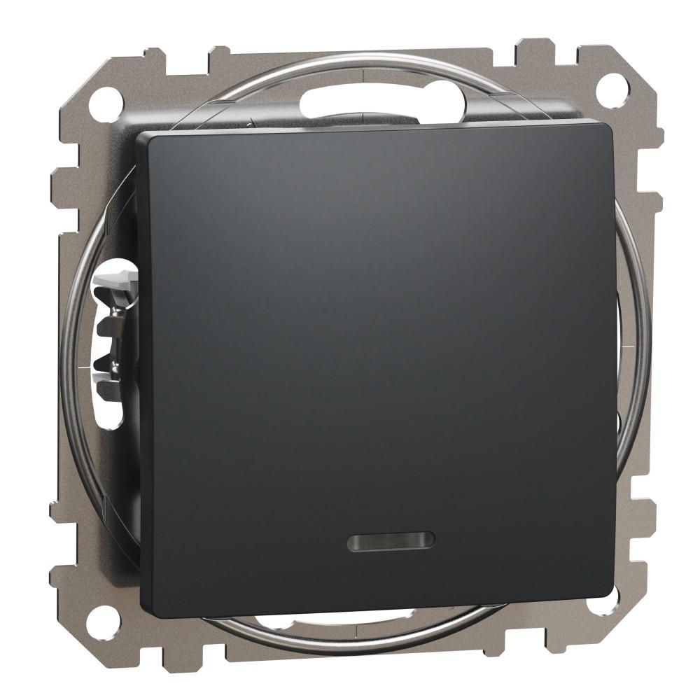Бутон с подсветка 10A Антрацит - SCHNEIDER ELECTRIC Sedna Design SDD114111L | JAR Computers Бутон с подсветка 10A Антрацит - SCHNEIDER ELECTRIC Sedna Design SDD114111L