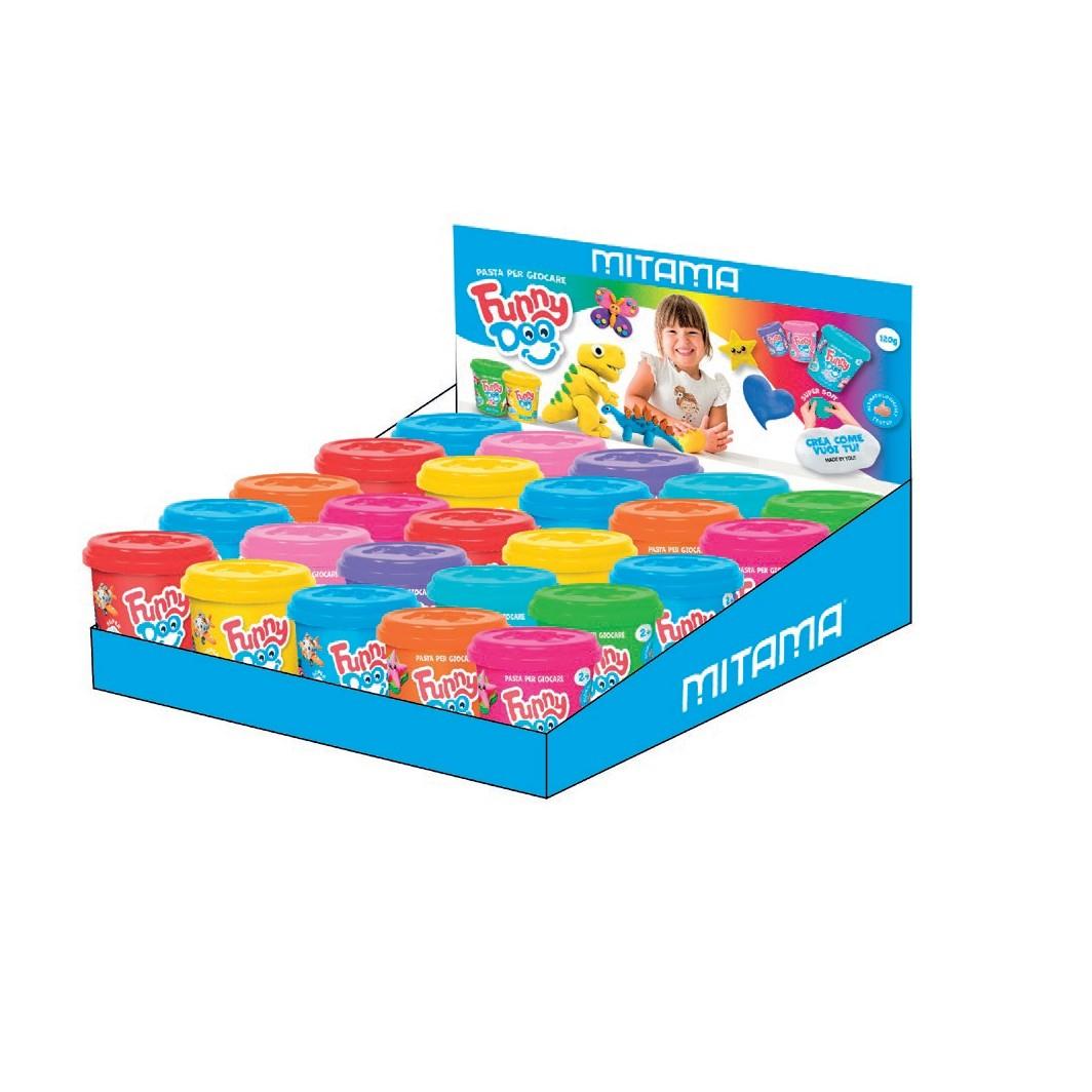 Дисплей с моделин MITAMA Funny Doo, 9 цвята х 120 г, 36 броя | JAR Computers Дисплей с моделин MITAMA Funny Doo, 9 цвята х 120 г, 36 броя