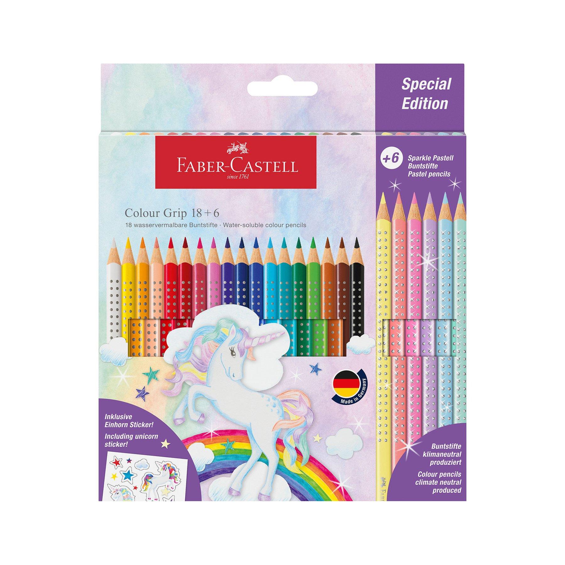 Faber-Castell Цветни моливи Grip 2001, 18 стандартни и 6 блестящи цвята | JAR Computers Faber-Castell Цветни моливи Grip 2001, 18 стандартни и 6 блестящи цвята