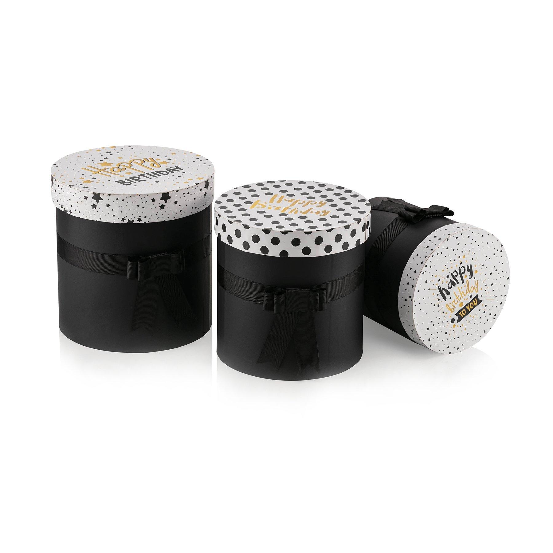 Gipta Подаръчна кутия Happy Birthday, с капак и панделка, кръгла, Ø 200 х 210 mm | JAR Computers Gipta Подаръчна кутия Happy Birthday, с капак и панделка, кръгла, Ø 200 х 210 mm