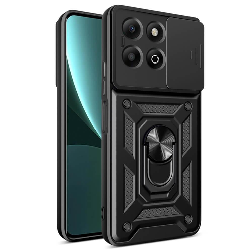 Хибриден удароустойчив кейс с пръстен против изпускане за Honor X6b - Techsuit CamShield Case (черен) | JAR Computers Хибриден удароустойчив кейс с пръстен против изпускане за Honor X6b - Techsuit CamShield Case (черен)