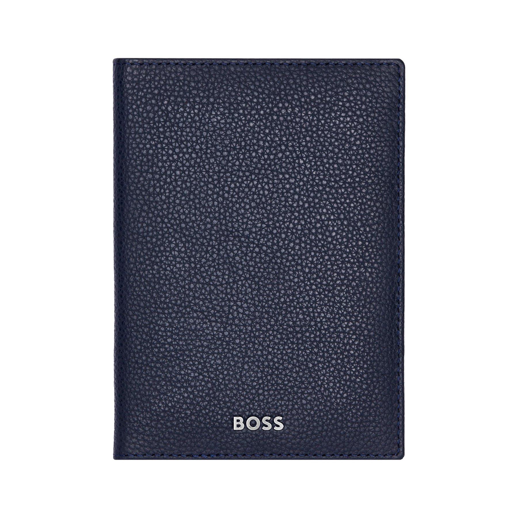 Hugo Boss Калъф за паспорт Classic Grained, тъмносин
