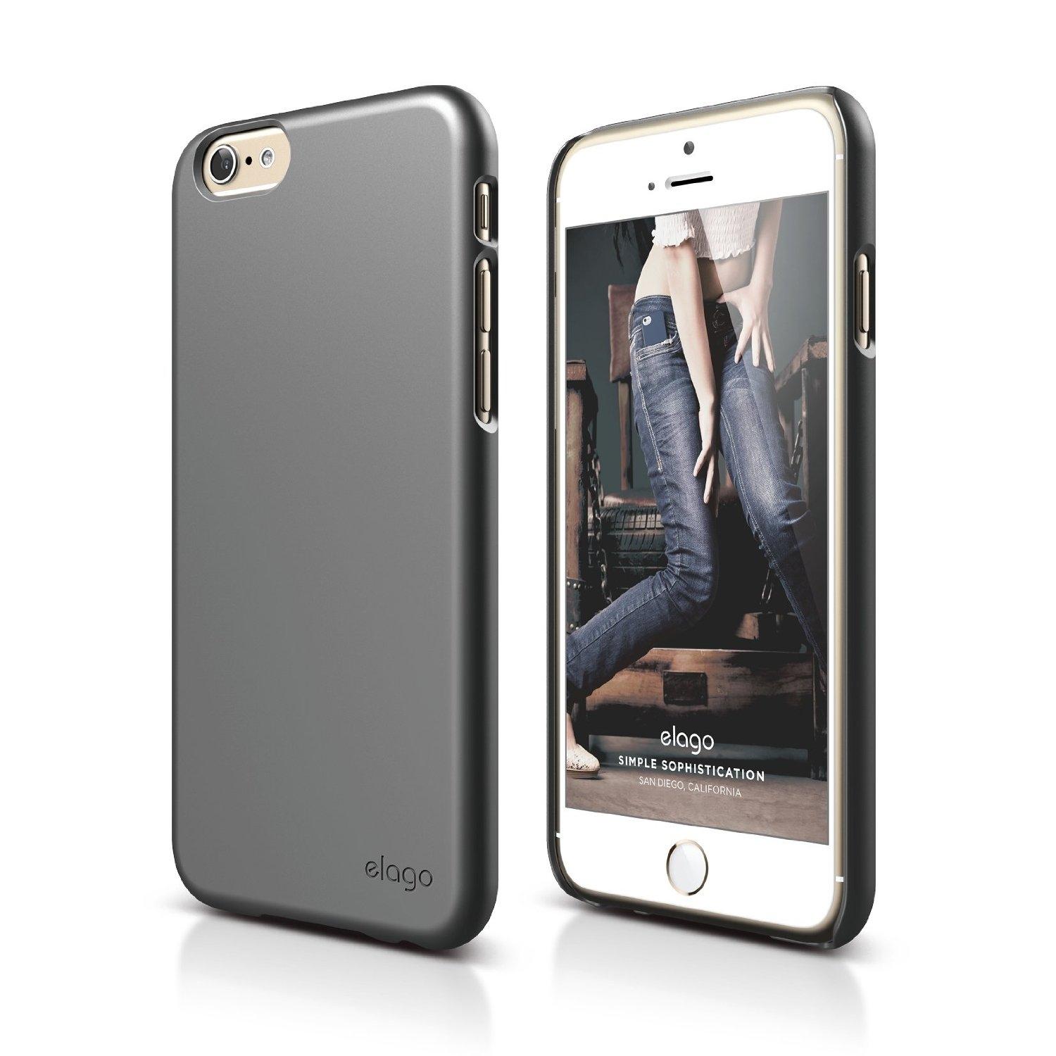 Качествен кейс и HD покритие за iPhone 6, iPhone 6S - Elago S6 Slim Fit 2 Case + HD Clear Film (сив) | JAR Computers Качествен кейс и HD покритие за iPhone 6, iPhone 6S - Elago S6 Slim Fit 2 Case + HD Clear Film (сив)