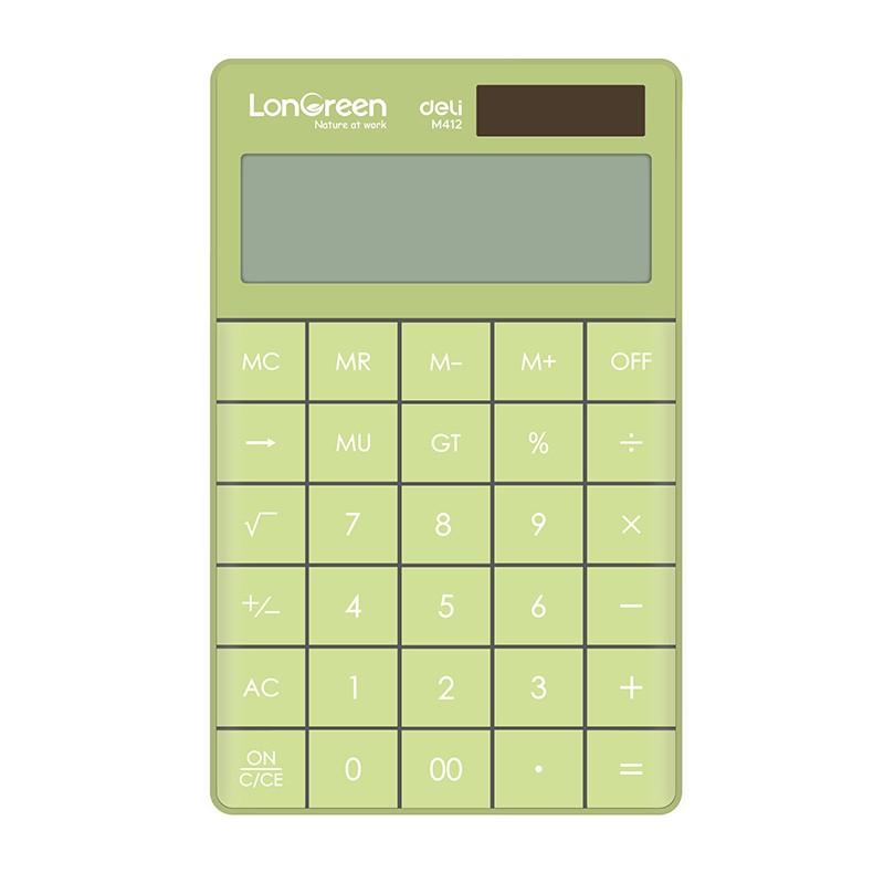Калкулатор Deli LonGreen EM412, настолен, 12 dgt, 165х103х16 мм, зелен | JAR Computers Калкулатор Deli LonGreen EM412, настолен, 12 dgt, 165х103х16 мм, зелен
