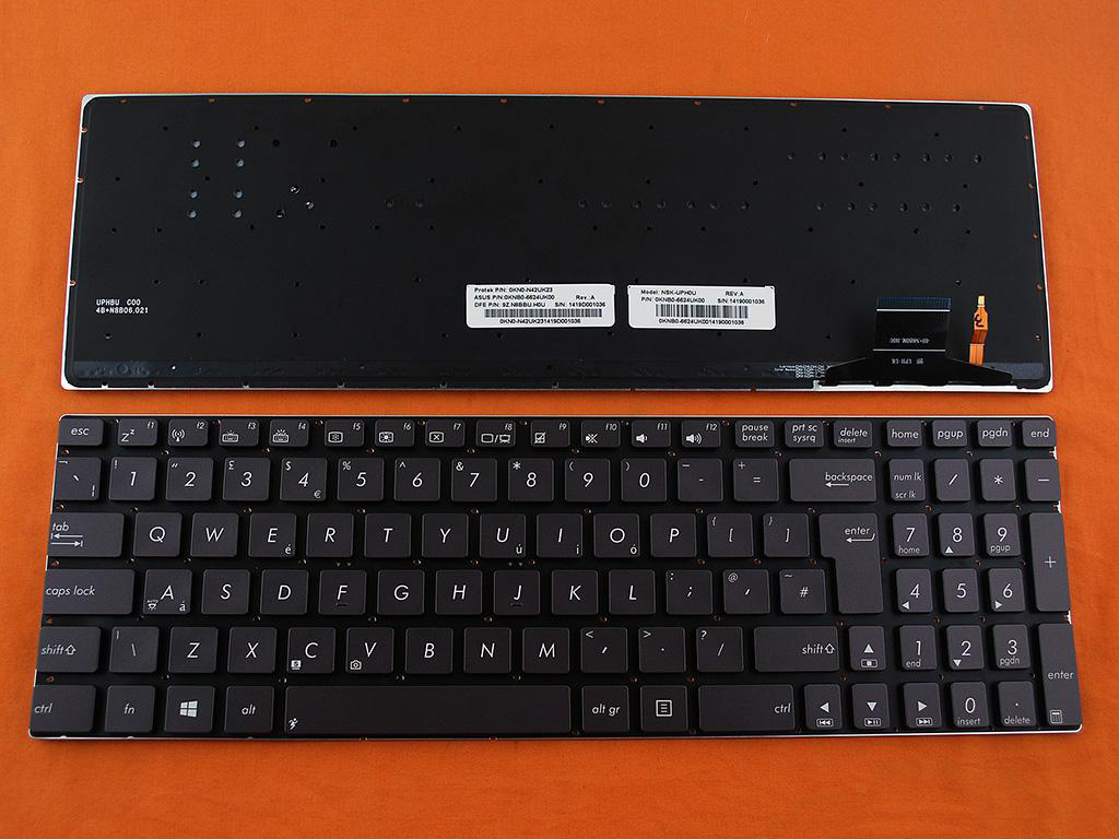 Клавиатура за лаптоп Asus UX51 Сива Без Рамка (Голям Ентър) с Подсветка / Gray Without Frame UK With Backlit | JAR Computers Клавиатура за лаптоп Asus UX51 Сива Без Рамка (Голям Ентър) с Подсветка / Gray Without Frame UK With Backlit