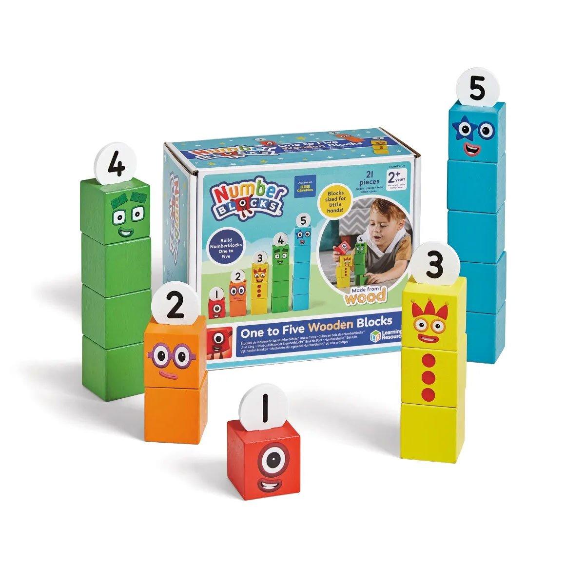Learning Resources Комплект дървени кубчета Numberblocks, от 1 до 5 | JAR Computers Learning Resources Комплект дървени кубчета Numberblocks, от 1 до 5