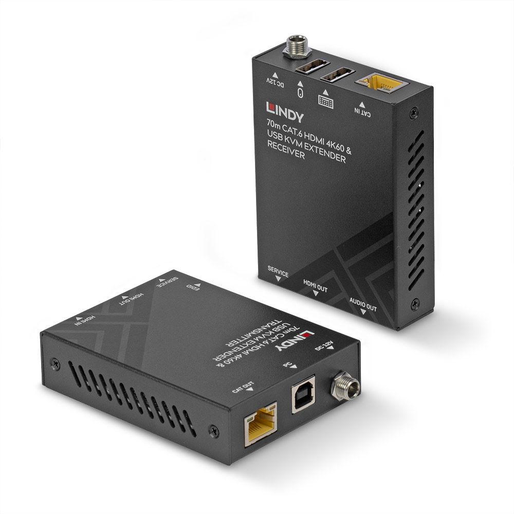 LINDY LNY-39383 :: HDMI 4K60, USB & Audio KVM екстендър, Cat. 6, 70.0 м | JAR Computers LINDY LNY-39383 :: HDMI 4K60, USB & Audio KVM екстендър, Cat. 6, 70.0 м