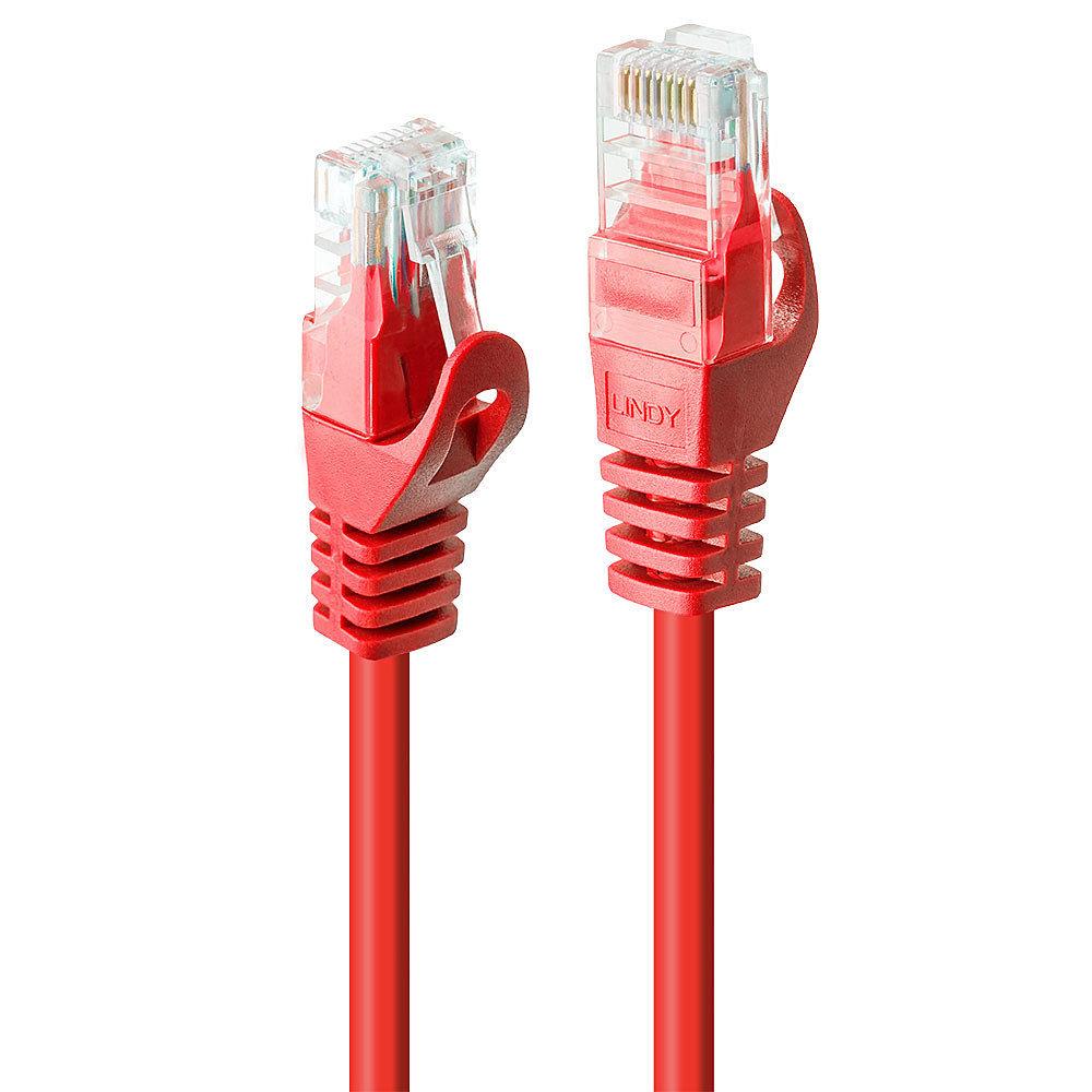 LINDY LNY-48184 :: UTP мрежов кабел, Cat. 6, червен, 3.0 м