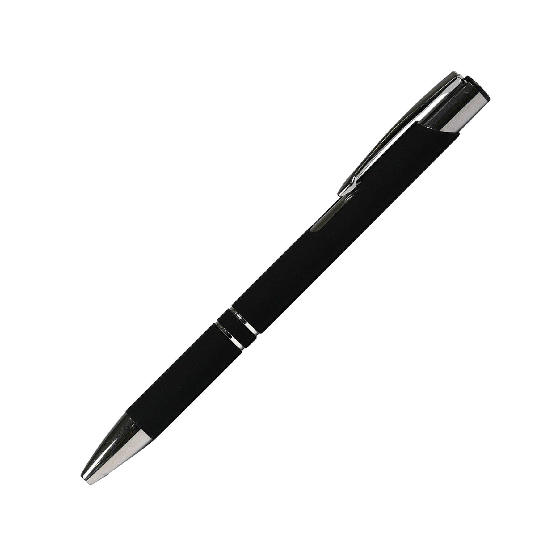 Office 1 Химикалка Norma Soft, метална, гумирана, черна