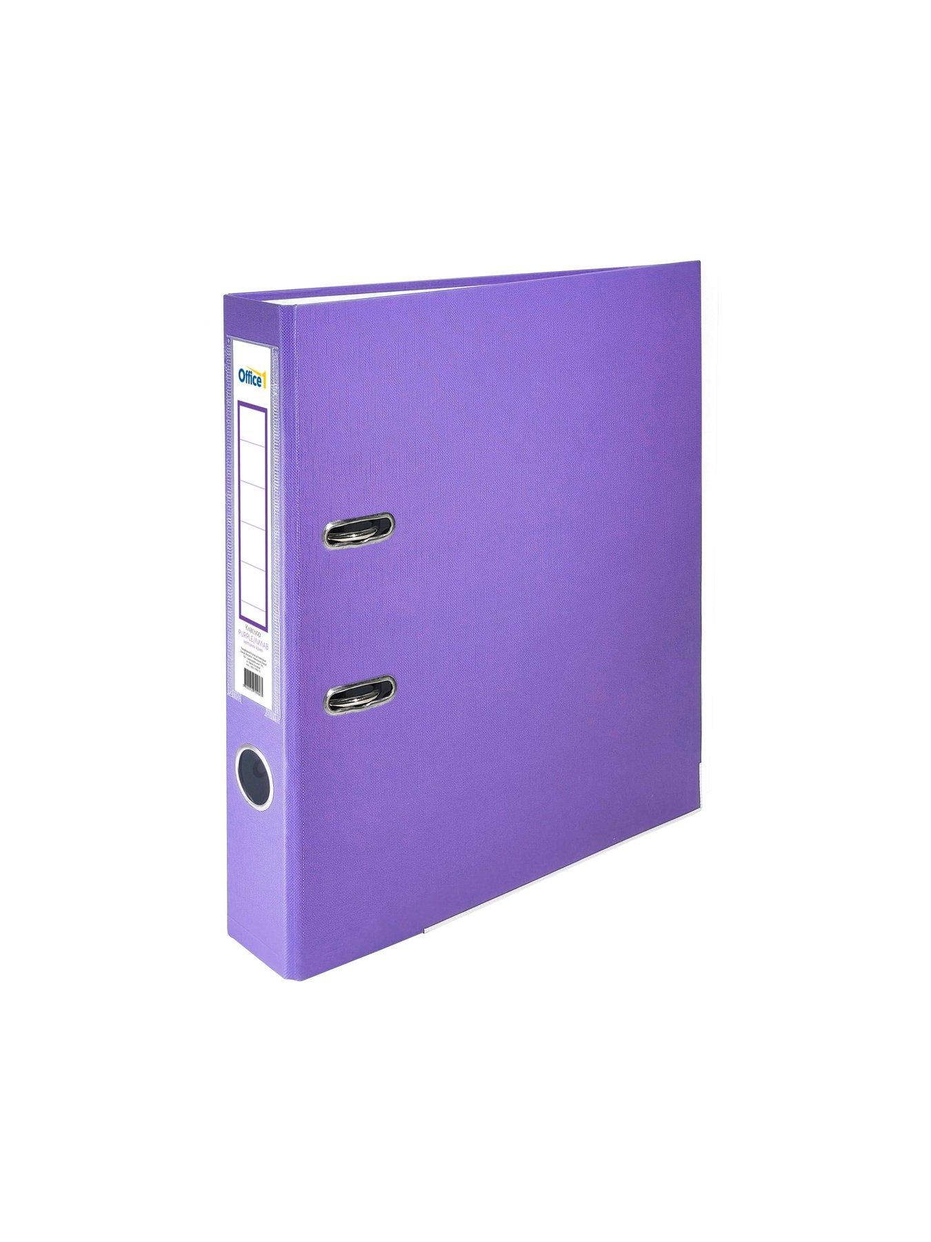 Office 1 Класьор, 5 cm, PP, с метален кант, несглобен, лилав, 50 броя