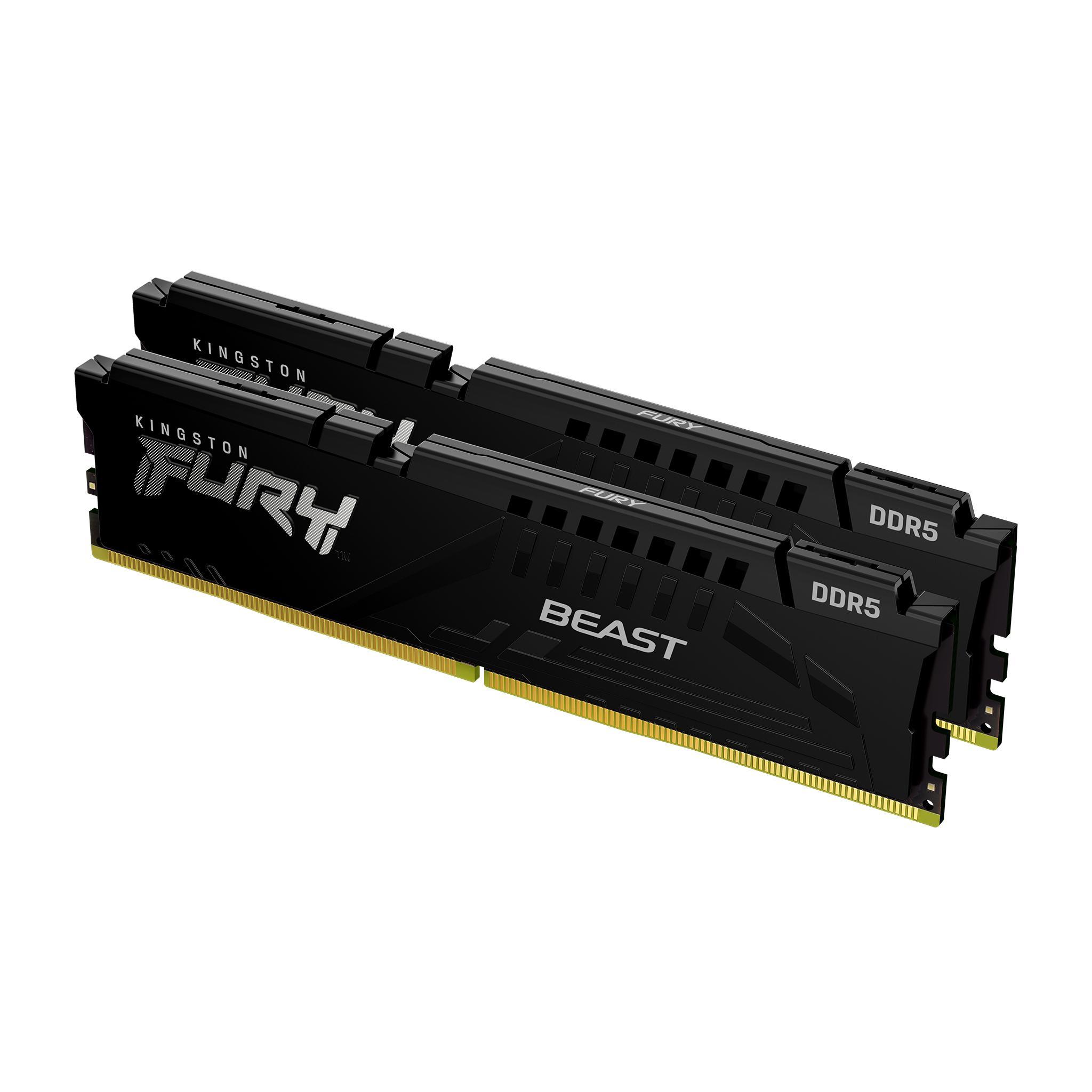 Памет Kingston FURY Beast Black 128GB(2x64GB) DDR5 5600MHz CL40 - AMD EXPO