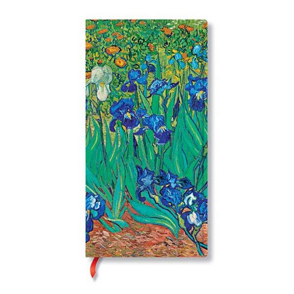 Paperblanks Тефтер Van Gogh's Irises, Slim, твърда корица, 88 листа
