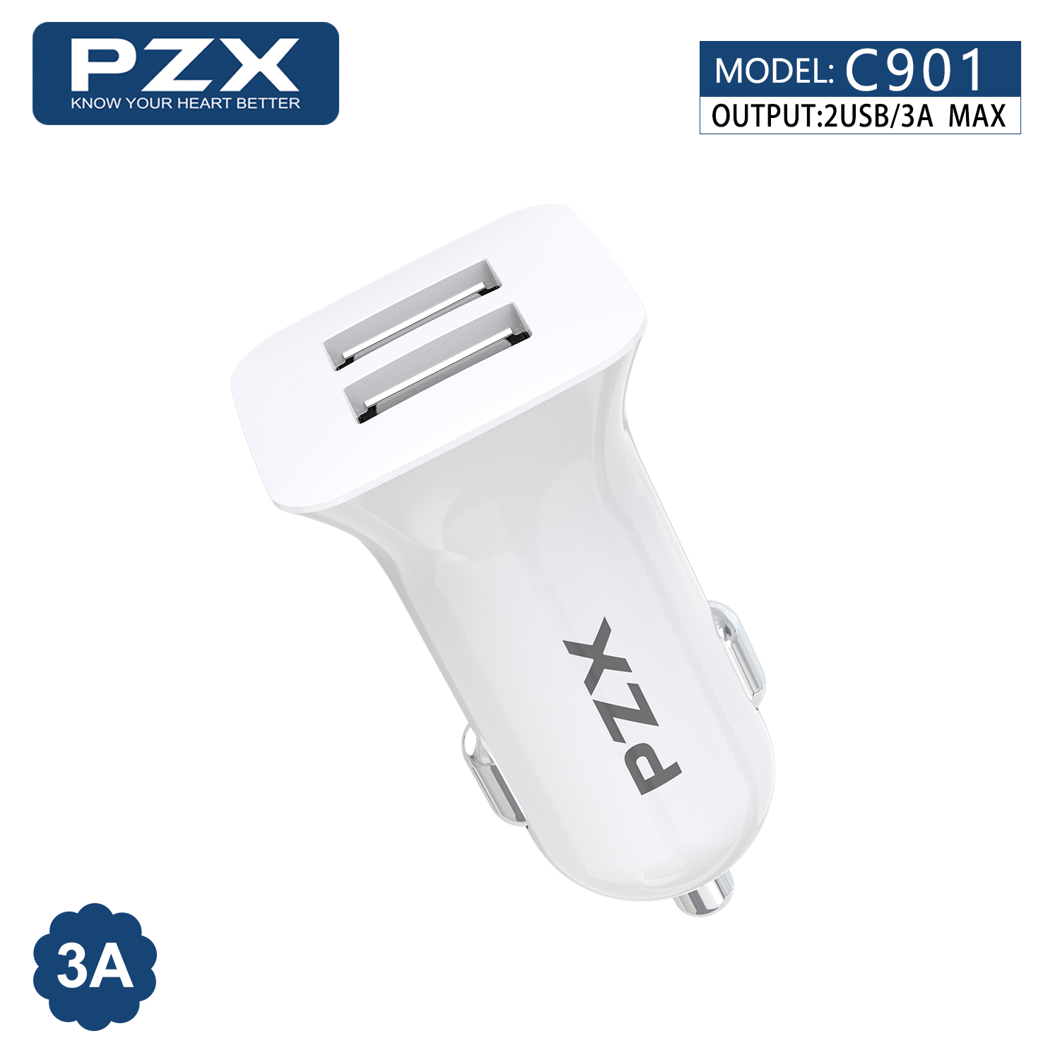 12V-24V Зарядно Dual USB PZX C901 3A