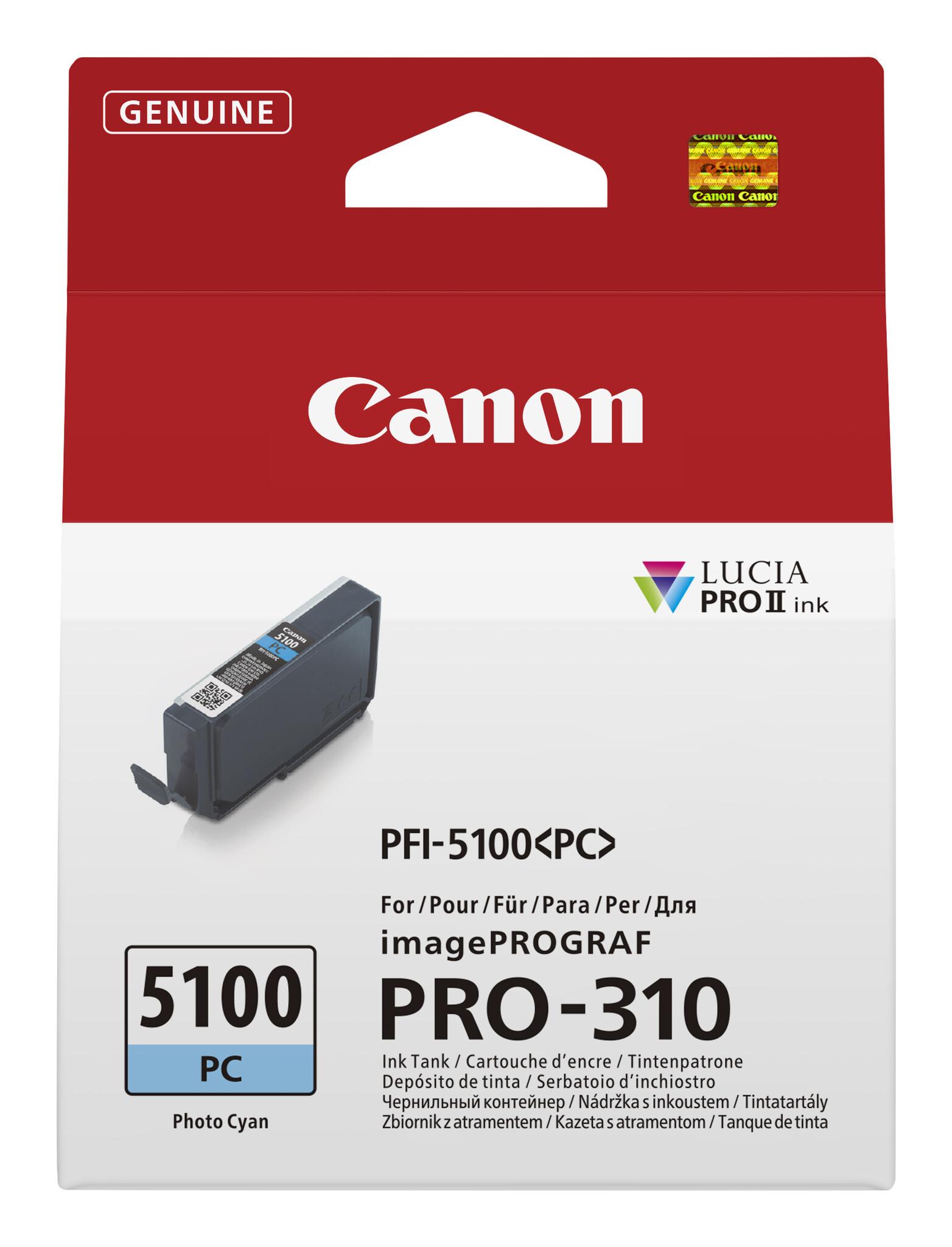 Canon PFI-5100 PC глава и патрон за мастиленоструен принтер 1 броя Оригинал Фото циан | JAR Computers Canon PFI-5100 PC глава и патрон за мастиленоструен принтер 1 броя Оригинал Фото циан