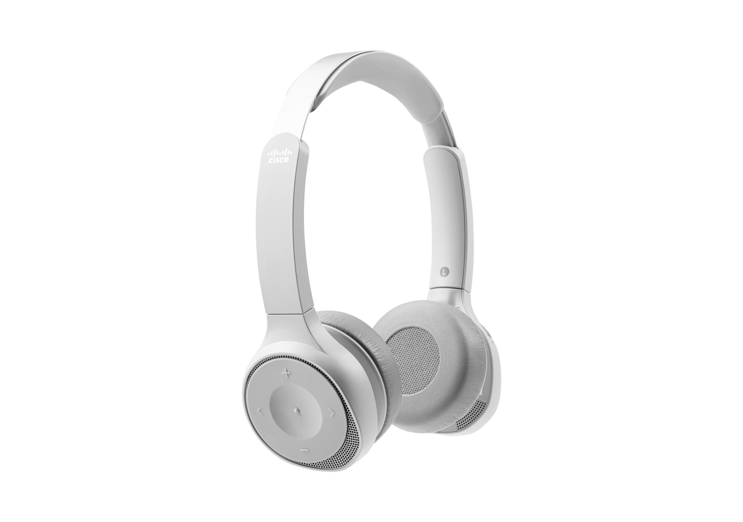 Cisco 730 Слушалки Жична и безжична Лента за глава Обаждания/музика Bluetooth Платина