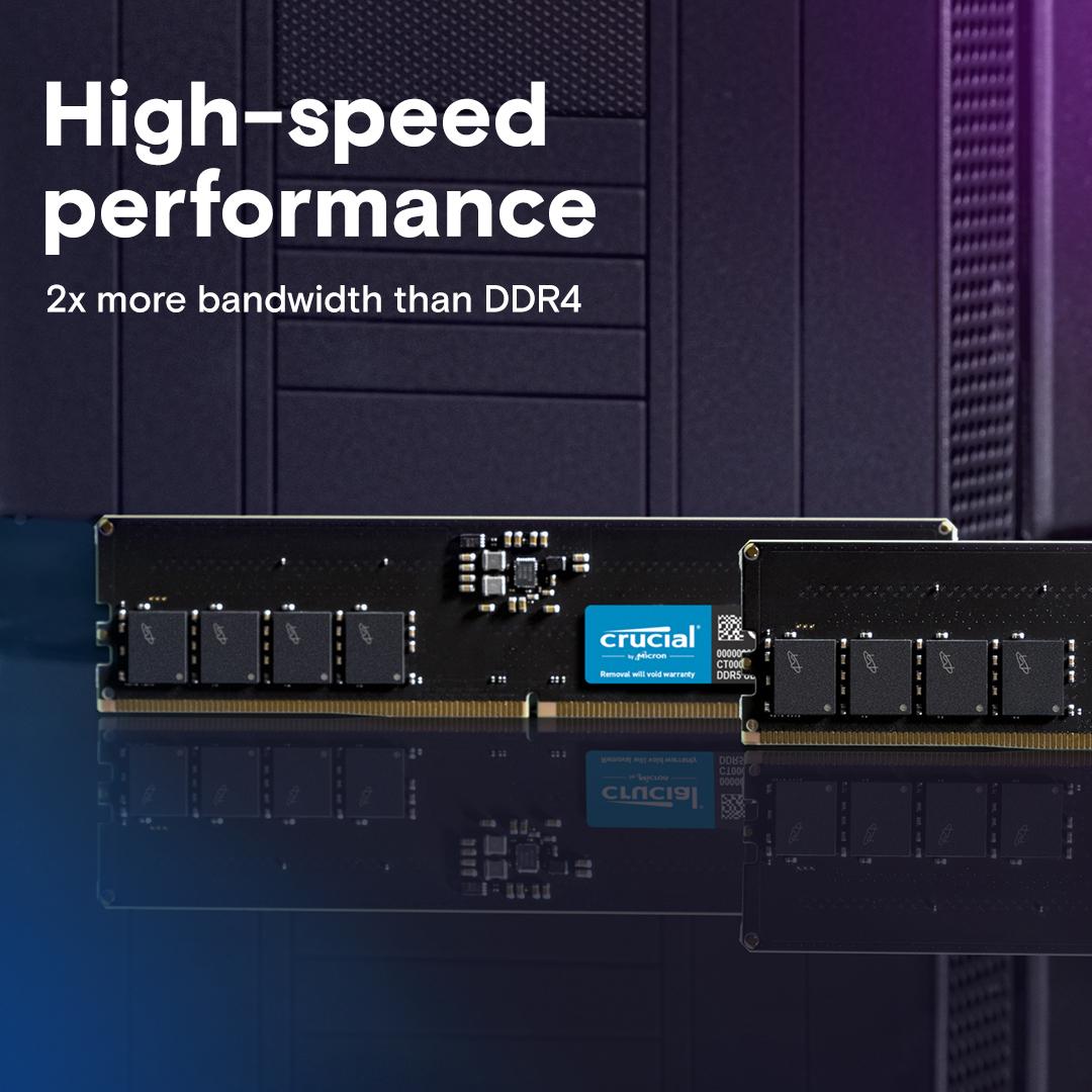 Crucial DDR5-5600 128GB Kit (2x 64GB) | JAR Computers Crucial DDR5-5600 128GB Kit (2x 64GB)
