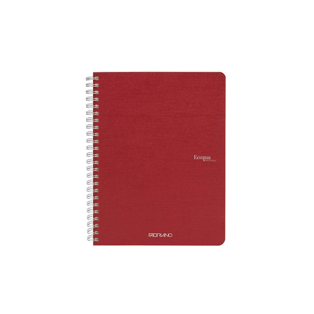 Fabriano Тетрадка Ecoqua, A5, картонена корица, със спирала, 70 листа, череша