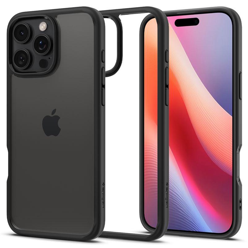 Хибриден кейс с висока степен на защита за iPhone 16 Pro - Spigen Ultra Hybrid Case (черен-прозрачен) | JAR Computers Хибриден кейс с висока степен на защита за iPhone 16 Pro - Spigen Ultra Hybrid Case (черен-прозрачен)